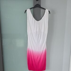 Venus Pink Ombre Bodycon Stretchy Casual Dress